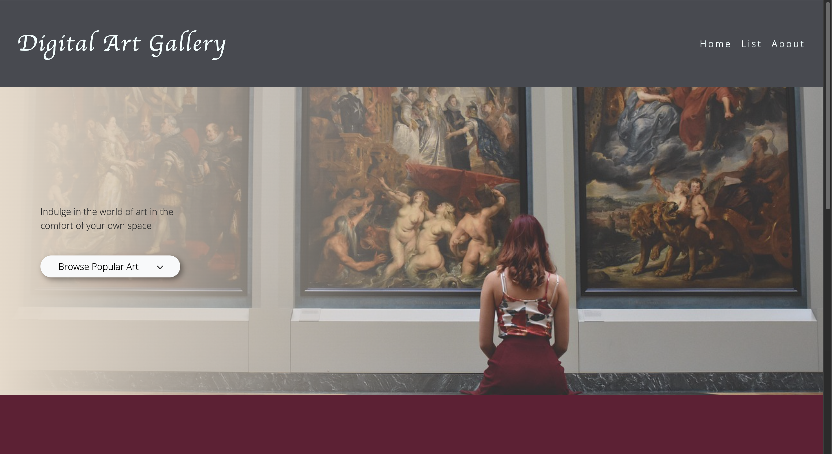 Art Gallery App Screenshot